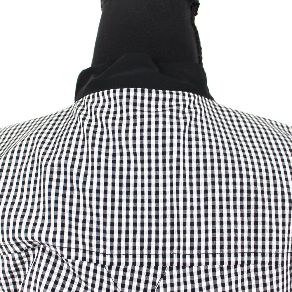 Louis Vuitton Black and White Gingham Bow Tie Blouse - Picture 7 of 9